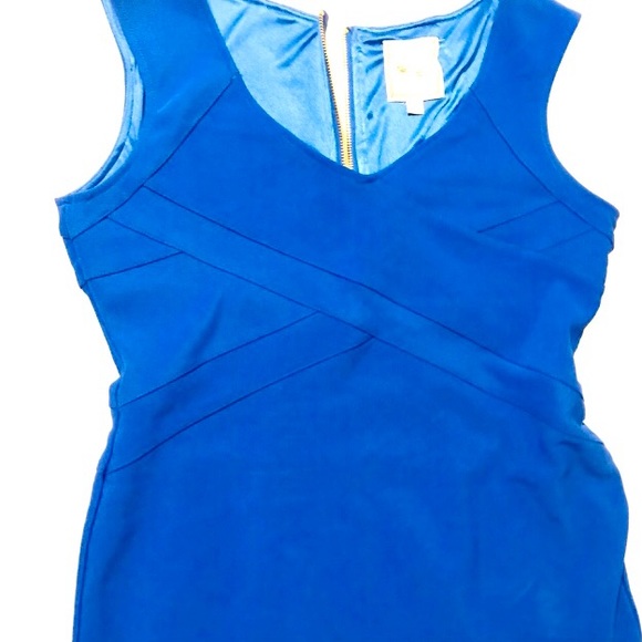 Blue strapped midi dress - Picture 3 of 7